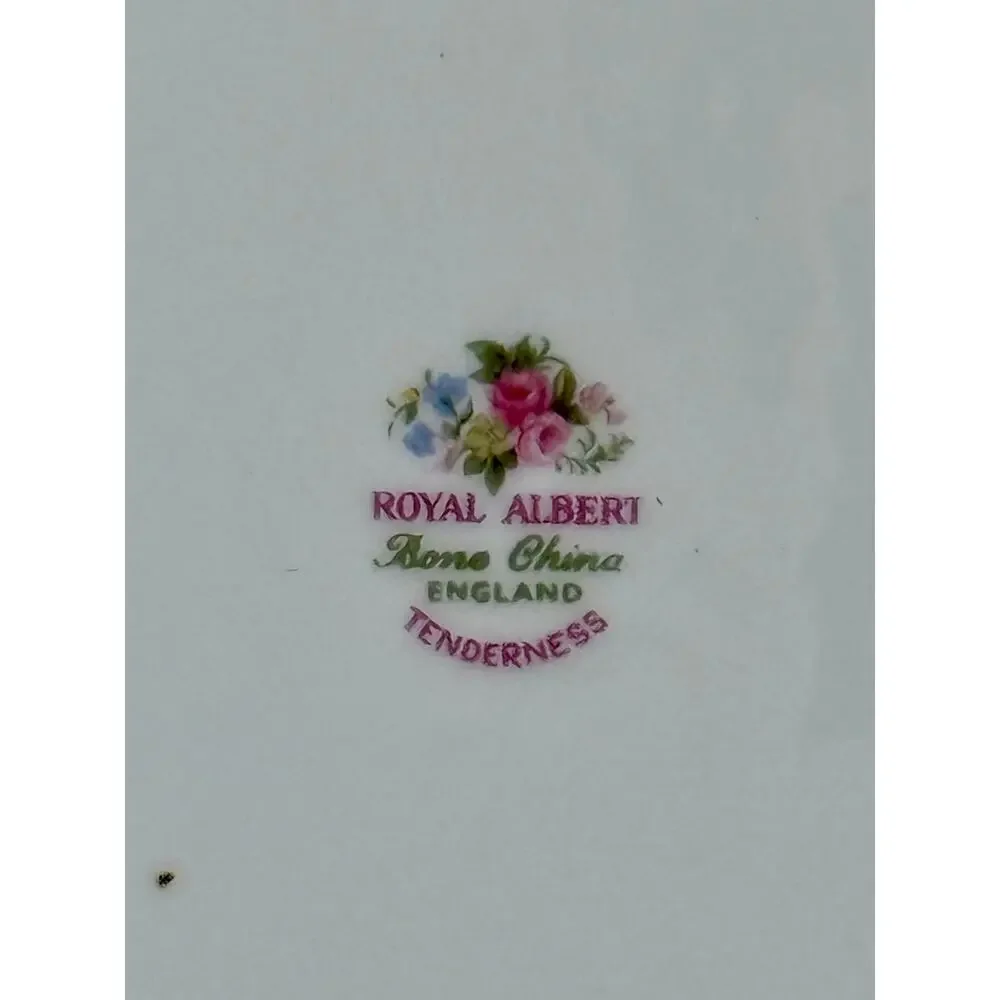 Royal Albert Tenderness 12” Oval Serving Platter Bone China Floral Gold Trim